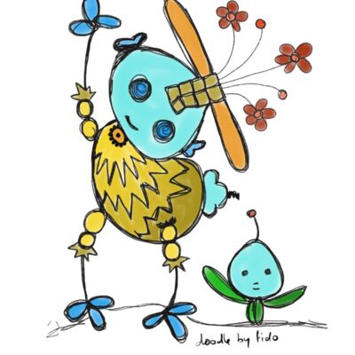 Alien chick doodle  Thumbnail