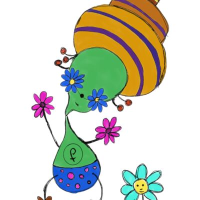 A cute green peanut doodle  Thumbnail