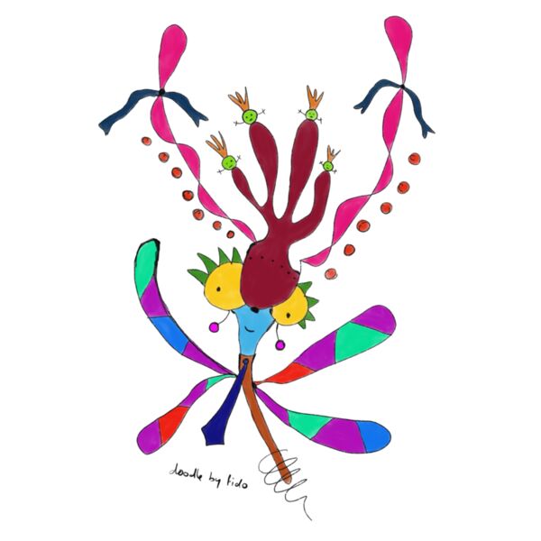 A dragonfly with a tie doodle  Thumbnail