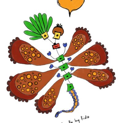 An elegant dragonfly doodle  Thumbnail