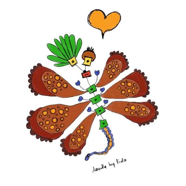 An elegant dragonfly doodle  Thumbnail