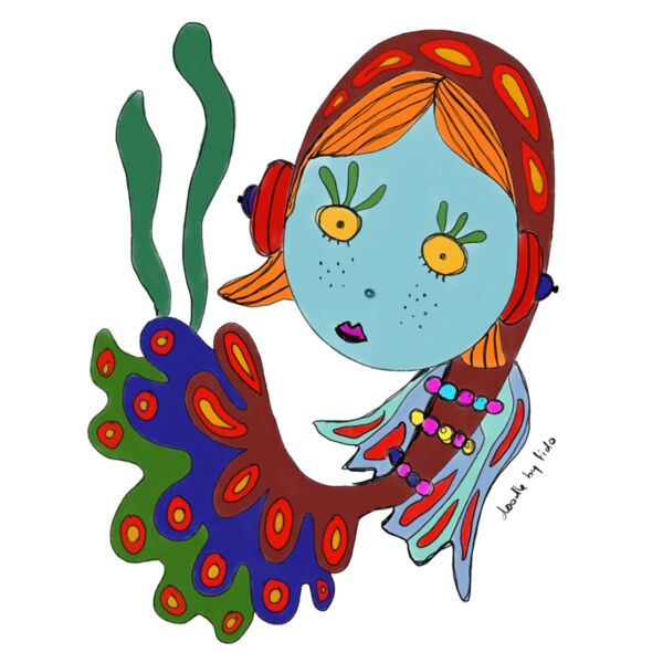 A beautiful blue mermaid Thumbnail