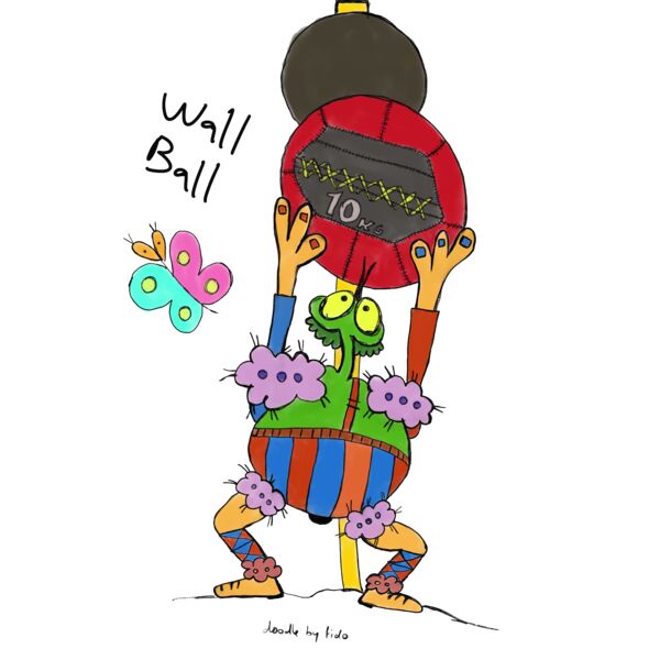 The wall ball crossfit doodle  Thumbnail
