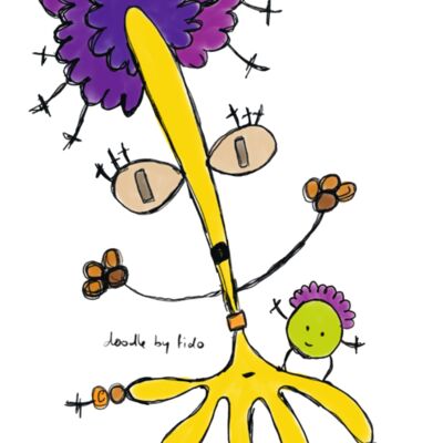 Yellow octopus doodle  Thumbnail