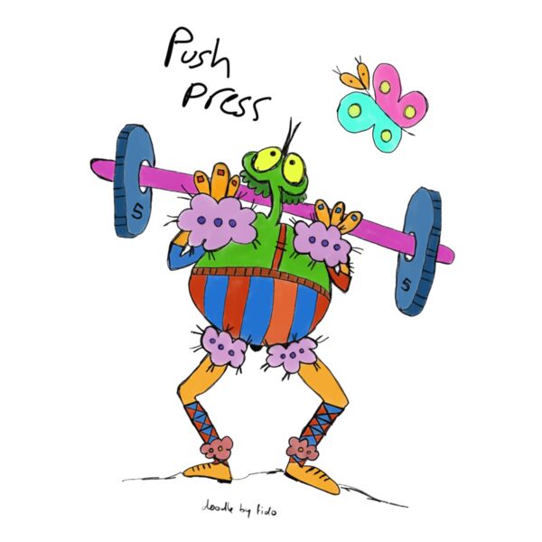Push press crossfit doodle  Thumbnail